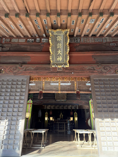 諏訪神社拝殿の扁額