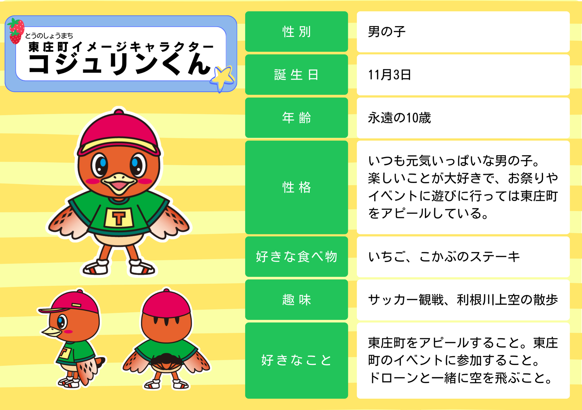 コジュリンくんのプロフィール